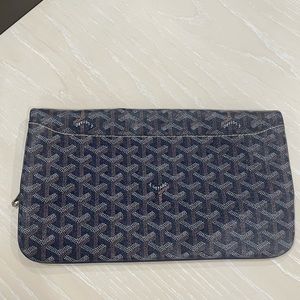 Goyard Blue and White Clutch